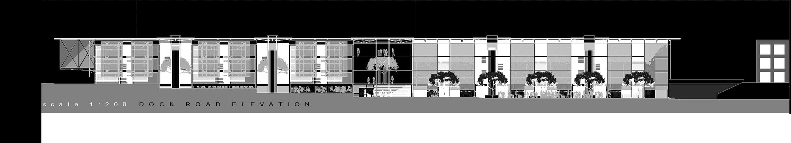 BP Green Headquarters — Dock Road elevation